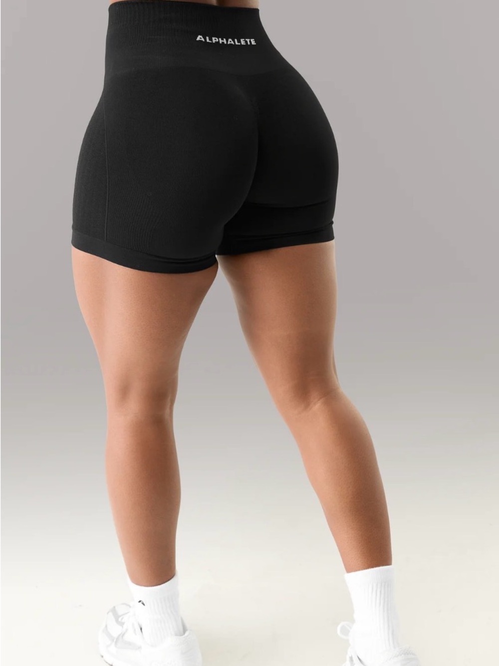 Alphalete Black High-Rise Sculpting Bike Shorts